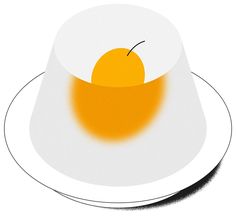 an egg is sitting on top of a white plate