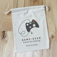 a bag with a game over logo on it