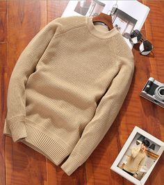 Main fabric composition: cotton SIZE BUST SHOULDER SLEEVE LENGTH M 92 40 60 65 L 96 42 61 67 XL 100 44 62 69 XXL 104 46 63 71 XXXL 108 48 64 73 UNIT:CM Beige Crew Neck Winter Sweatshirt, Beige Cotton Sweater For Winter, Beige Crew Neck Sweatshirt For Winter, Beige Crew Sweatshirt For Winter, Beige Long Sleeve Sweater With Ribbed Collar, Winter Streetwear Ribbed Sweatshirt, Casual Beige Crew Neck Sweater, Beige Cotton Sweater For Fall, Beige Crew Neck Sweater For Streetwear