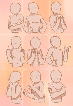 an image of different poses for people to draw