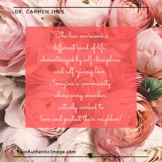 pink flowers with a quote from dr carner times on the top right corner and bottom left corner