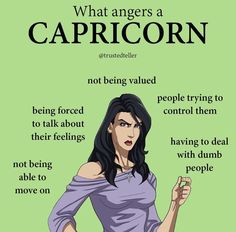 an image of a woman with her hand on her hip and the caption that says, what angerers a capricorn is not being called