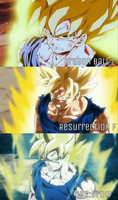 the dragon ball characters are in different positions