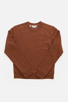 Linnton Crew Sweatshirt / Burnt Umber Overalls And Sweater, Burnt Umber, Crewneck Design, Workout Sweatshirt, Crew Sweatshirts, Layering Pieces, Twill Tape, Mens Tees, Stretching