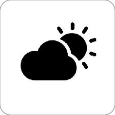 a black and white image of a weather icon