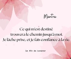 a pink floral background with the words manta in french