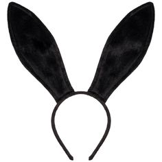 a black bunny ears headband on a white background