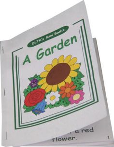 a garden coloring book with flowers on it