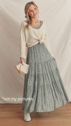 Comfortable Skirts, Modest Fashion Outfits, Looks Style, Modest Dresses, Skirt Outfits