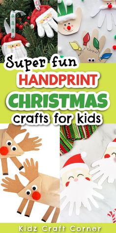 handprint christmas crafts for kids that are easy to make and great for the holidays