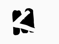 a black and white logo with the letter k in it's center, on a white background