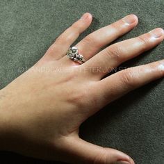 The center stone in this wedding ring set is a Rose-Cut Tourmaline. The rings are MADE TO ORDER so you can select your choice of stone color. The stone is bezel-set, so is highly protected. Leaves curve up and wrap the stone, from vines growing out of two twig branches. There is an enormous amount of fresh and crisp detail to this design. This is a gorgeous wedding ring set. Pictured are several colors of tourmaline we have available. Let us know what color you prefer and we will set that aside Engagement And Wedding Band, Rose Gold Wedding Set, Gold Wedding Set, Twig Ring, Ring Wedding Band, Wedding Band Sets, Desert Rose, Engagement Ring Wedding Band, Wedding Ring Sets