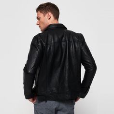 A perfect choice for your wardrobe. It is the most go to jacket ready to be with you every time, everyday. Made from 100% pure leather featured with rugged texture and gives you the butter soft touch at the same time. Especially for zipper and metal batch lovers. Celebrities Outfits, Male Celebrity, Leather Factory, Lifestyle Accessories, Superdry Mens, Hollywood Movie, Costumes For Sale, Leather Jacket Black, Leather Vest