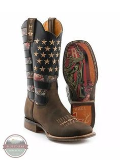 OPEN SEASON WESTERN BOOT WITH DEER HUNTER SOLE Tin Haul Boots, Cowgirl Boots Square Toed, Tin Haul, Outsole Design, Rodeo Boots, Men Boot, Open Season, Western Work, Western Boots For Men