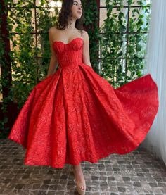 Blush Rose Bouquet, Teuta Matoshi, Bouquet Dress, Corset Gown, Red Strapless Dress, Exquisite Gowns, Cherry Dress, Embroidered Lace Fabric, Custom Size Dresses