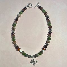 14 And A Half Inches In Length. Funky Jewelry Necklaces, Beaded Jewelry Simple, Fairy Grunge Jewelry, Fairycore Bracelet, Earthy Accessories, Grunge Butterfly, Instagram Grunge, Fairycore Jewelry, Grunge Necklace