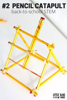 Catapult Project, Back To School Stem, Number 2 Pencil, Fall Stem Activities, Kids Stem Activities, Stem Engineering, Fall Stem, Maker Space, Stem Activity