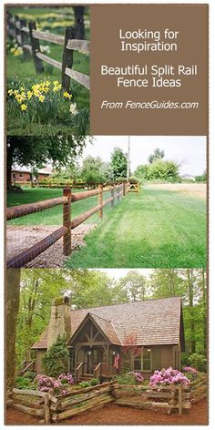 the front and back cover of a book with pictures of farm houses, fences, and flowers