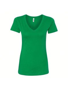 3.9 oz./yd, 60/40 combed ringspun cotton/polyester, 30 singles. Fabric laundered . Set-in 1x1 baby rib set-in collar with front cover stitching. Side seams. Tear away label.Women's Ideal V-Neck T-Shirt (Kelly Green) Lime Green         Women Clothing, size features are:Bust: ,Length: ,Sleeve Length: Fitted Green Tops, Black Friday Pink, Headband Styles, Kelly Green, Maternity Bag, Lime Green, All Fashion, Women Clothes Sale, Women Clothing