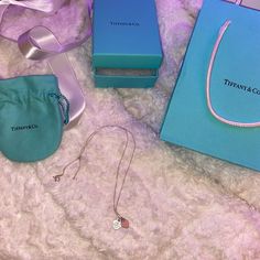 Excellent Condition. Pink Heart Necklace, Pink Heart, Tiffany & Co., Heart Necklace, Women Accessories, Silver, Pink, Women Shopping, Color