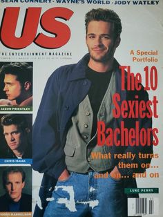 the front cover of us magazine with an image of a man in jeans and jacket