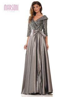 The romantic sleeves make this gown a timeless and elegant choice. Treat yourself to something beautiful that will last a lifetime with this mother of the bride dress. Perfect for formal, evening party, church and other special occasion and mother of the bride. Fabric : Sequins, Taffeta Length : Full Length Sleeve Style : 3/4 Sleeve Colors : Charcoal, Navy, Wine Sizes : 4, 6, 8, 10, 12, 14, 16, 18, 20, 22, 24, 26 Fully LinedOccasion : Formal, Evening Party, Mother of the Bride, Church, Wedding G 55 Birthday, Pleated Skirt Fall, Godmother Dress, Mob Dress, Colors Dress, Sequin Evening Gowns, Taffeta Fabric, Dresses Formal Elegant, Evening Dresses With Sleeves