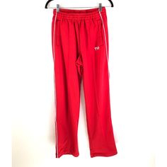 Tyr Breakout Mens Track Pants Zip Pockets Drawstring Red M New With Tags! Style Number: Wtmp2a Waist: 12.5 Front Rise: 11 Inseam: 33 Comes From A Smoke Free Home. Feel Free To Ask Any Questions You May Have. Thanks For Looking! Red Cotton Sports Pants, Red Cotton Full-length Sweatpants, Red Cotton Full Length Sweatpants, Mens Track Pants, Active Wear Pants, Tag Sale, Vibrant Red, Track Pants, Mens Pants