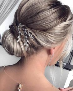 Bridal hair pin Wedding hair accessories Crystal hair clip | Etsy Decorative Hair Pins, Wedding Hairstyles And Makeup, Bridesmaid Hair Pins, Silver Hair Pin, Gorgeous Hairstyles, Crystal Hair Clips, Rhinestone Hair Clip, Prom Ideas, Elegant Updo