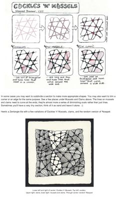 the instructions for how to draw an abstract pattern