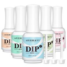 PRICES MAY VARY. 【PACKAGE INCLUDE】: Bond, Base coat, Top coat, Activator, and Brush Saver (15ml / 0.5 fl oz each bottle),3 Replacement Brushes. A basic dip nail liquid set, perfect for both professional salons and beginners. 【BIGGER VOLUME & HIGH-QUALITY 】: Our dip gel is 15ml/0.5oz, a bigger volume with a big value. Made of high-quality material, environmentally friendly, and non-toxic. Protect your hands and keep your nails nice. The bottle is made of ceramic, which is of big volume and low sm Best Dip, Dip Manicure, Dip Nail, Diy Nails At Home, French Nail Art, Nail Dip, Dip Powder Nails, Dipped Nails, Beauty Nail