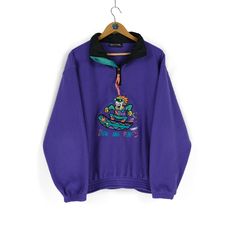 Welcome to our shop. We are waiting for your wishes, also don't be afraid to ask any questions. If you like something from our clothes, just add  to favourites or write to us. Follow us on instagram - @cashalot.store  - ITEM - 90s Vintage BEACH & SNOW Snowboarder purple fleece sweater Size M L retro winter style  - SIZE - Size Label (M) M L fit  Pit - to - Pit - 27,6 (70cm) Sleeve from neck - 31,5 (80cm) Length - 26,8 (68cm)   (all our items are measured laying flat) - CONDITION -  Total condition 8/10 Please check all Photos , also i can make detailed photos All needed questions ask before buying! - DELIVERY INFO - * All the parcels have a tracking number * All the items will be shipped after successful payment transaction within 1-3 business days. * International shipment via air/sea: Th Vintage Purple Winter Tops, Purple Fleece Sweatshirt For Winter, Vintage Purple Sweatshirt For Fall, Purple Vintage Sweatshirt For Fall, Retro Purple Long Sleeve Sweater, Retro Purple Winter Tops, Retro Purple Sweater For Winter, Retro Purple Winter Sweater, Retro Long Sleeve Purple Sweatshirt