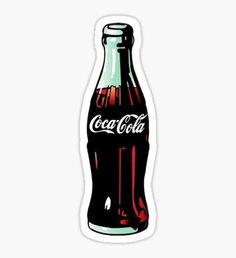 a bottle of coca cola sticker on a white background