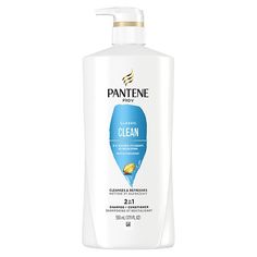 HARD WORKING, LONG LASTING Your haircare should work as hard as you do. Pantene PRO-V Classic Clean 2-in-1 Shampoo + Conditioner cleanses and nourishes your hair by gently removing dirt and impurities to leave hair shiny and manageable. This cleansing 2-in-1 contains 2x more nutrients and won't weigh down your strands, so you get healthy-looking hair with every wash and 72+ hours of nourishment. This formula is crafted with protective anti-oxidants and pH balancers to leave you with shiny and Anti Frizz Shampoo, Pantene Pro V, Cleansing Shampoo, Hydrate Hair, Frizzy Hair, Color Treated Hair, Treated Hair, Anti Frizz Products, Hard Working