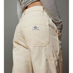 Urban Outfitters Bdg Cream Cargo Pants With Straps On Side To Sinch Waist! Size 36 (Eu, Us Size 12) Canvas Material, Very Structured But Lightweight. Brand New, In Perfect Condition. Cargo Pants With Straps, Double Knee Carpenter Pants, Pants With Straps, Cream Cargo Pants, Knee Pants, Carpenter Pants, Urban Outfitters Pants, Trouser Pants Women, Cargo Jeans