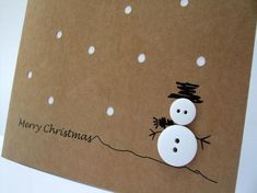 a christmas card with a snowman on it