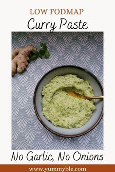 low fodmap curry paste in a bowl with a spoon on the side