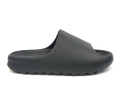 •Black in color •Slip on •Soft foam material | Croc like •True to size Black Foam Slides With Cushioned Footbed, Black Slip-on Slides For Streetwear, Comfortable Black Slide Slippers, Black Synthetic Slide Slippers, Black Cushioned Slide Slippers, Trendy Black Slide Slippers, Trendy Black Synthetic Slides, Black Open Toe Slippers For Streetwear, Black Casual Slippers For Streetwear