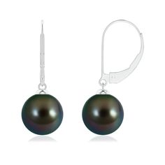 Secured to leverback closures are Tahitian cultured pearls that look enticing for their iridescent hue and luster. These solitaire pearl earrings are set in 14k white gold and look unassumingly elegant. Tahitian Pearl Earrings, Tahitian Pearls, Cultured Pearls, Platinum, That Look, Pearl Earrings, White Gold, Gold