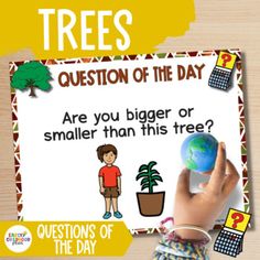 there is a sign that says trees question of the day