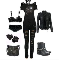 Gothic Imagery, Gothic Style Fashion, Cute Emo Outfits, Gothic Mode, Teenage Outfits, Black Clothes, Punk Outfits, Teenager Outfits, Gothic Outfits