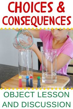 Choices and Consequences Lesson and Object Lesson ~ So fun for kids!!! #fhe #sundayschool #primary #agency #objectlesson #familyhomeevening #parenting Fun Ways To Memorize Scripture For Kids, Truth Comes From God Craft, Fun Church Activities For Kids, Prodigal Son Object Lesson, Wednesday Night Kids Church Ideas, Church Activities For Kids, Kids Bible Object Lessons, Lds Object Lessons, Making Good Choices