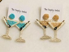 Adorable martini earrings. Super lightweight, 2 1/2 inches long. Martini Earrings, Coffee Earring, Claw Earrings, Novelty Earrings, Cocktail Earrings, Plastic Earrings, Face Earrings, Bridesmaid Proposal Gifts, Flat White