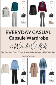 10 Everyday Casual Winter 2024 Outfits: Affordable and Trending Styles With Accent Colors - Casual Outfits Winter 2024, Casual Winter Outfits 2024, Capsule Wardrobe French Style, Capsule Wardrobe Jewelry, Outfit Calendar, 10 Winter Outfits, Neutral Capsule Wardrobe, 30 Outfits, 2024 Outfits