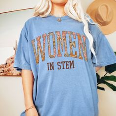 Women in Stem Shirt, Vintage Stem Graduation Comfort Colors Shirts, Female Scientist Gift, College T-Shirt, Phd Doctoral Thesis Tee For Nerd by WaBastian on Etsy Female Scientist, Female Engineer, Women In Stem, Scientist Gifts, Coding Shirts, Women Scientists, College T Shirts, Girls Sweaters, Comfort Colors