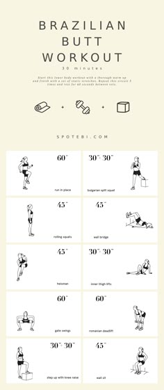 an info sheet with instructions for how to use the braziian workout machine, including exercises