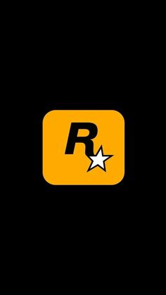 the black and yellow logo with stars is shown in front of an orange square that says r