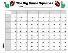 the big game squares for football