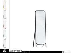 an image of a tall mirror standing next to each other