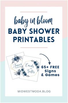 the baby in bloom baby shower printables are on sale for $ 6 99