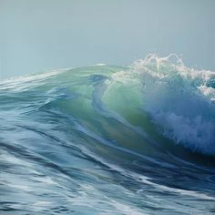 an oil painting of a wave in the ocean